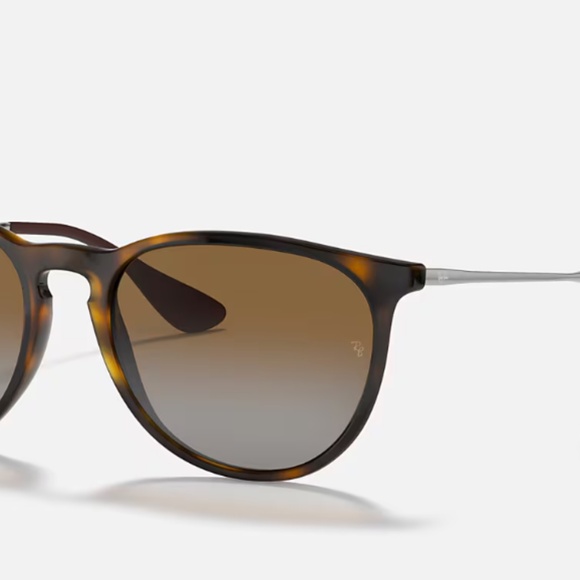 Ray Ban Erika Classic Sunglasses in‎ Light Havana and Brown With Case. - Picture 11 of 14